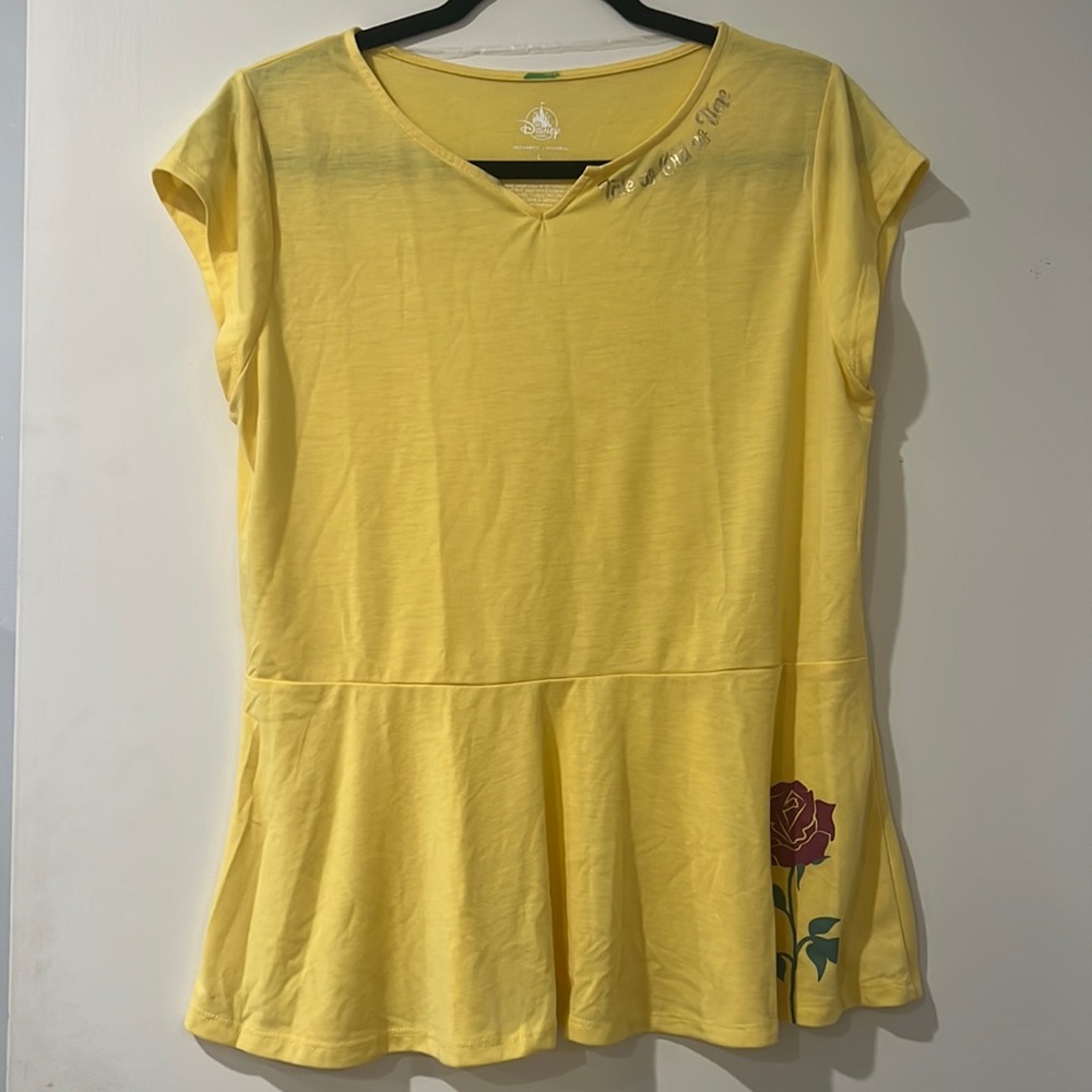 RARE- Like New- Never Worn Beauty and the Beast mini flared blouse